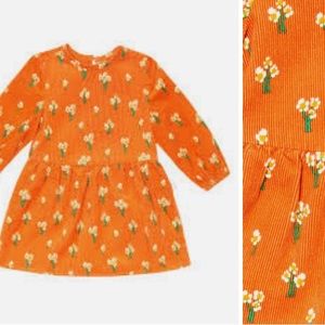 Stella McCartney Kids Floral Print Corduroy Dress